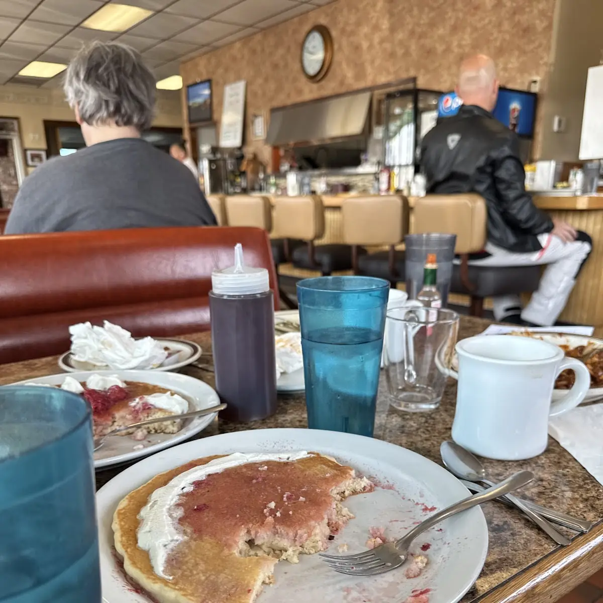 Two Strawberry Pancakes