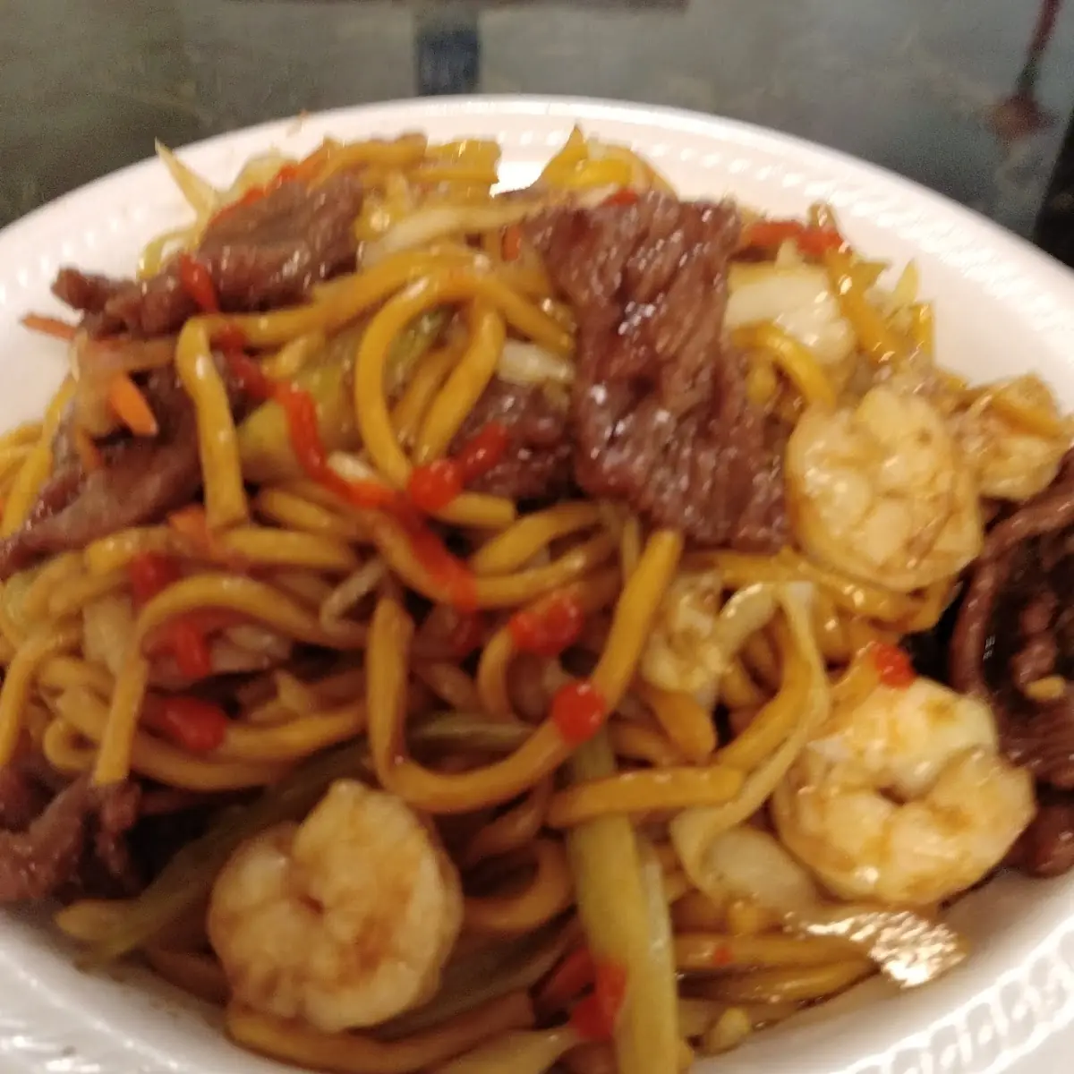 Chicken and Beef Lo Mein