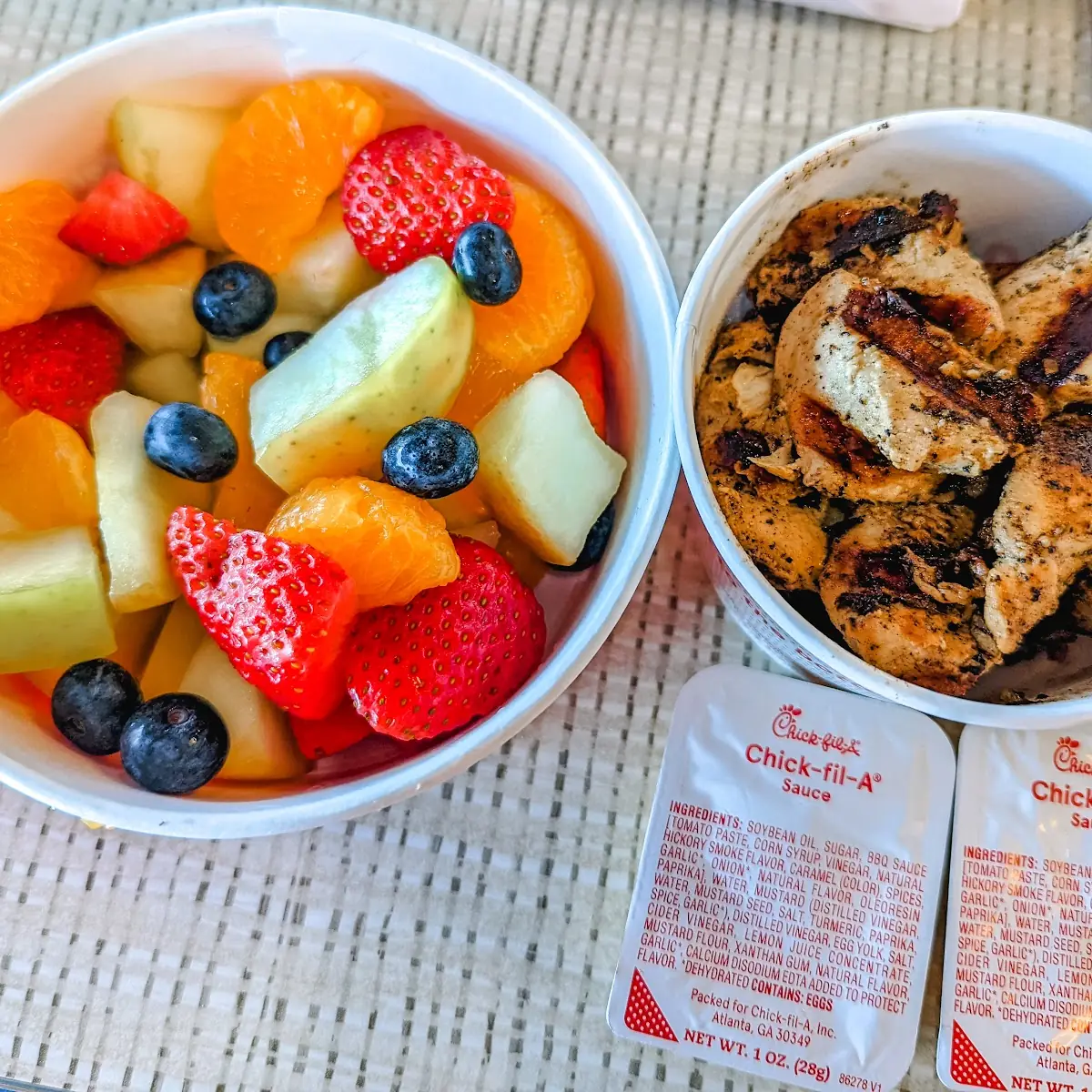 Grilled Nuggets Fruit Cup Fresh-Squeezed Lemonade