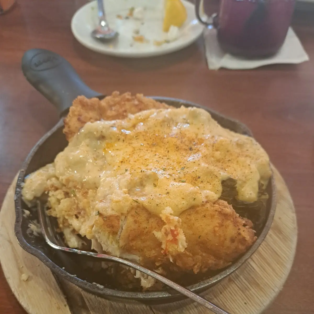 Fried Chicken Biscuit & Gravy Omelet