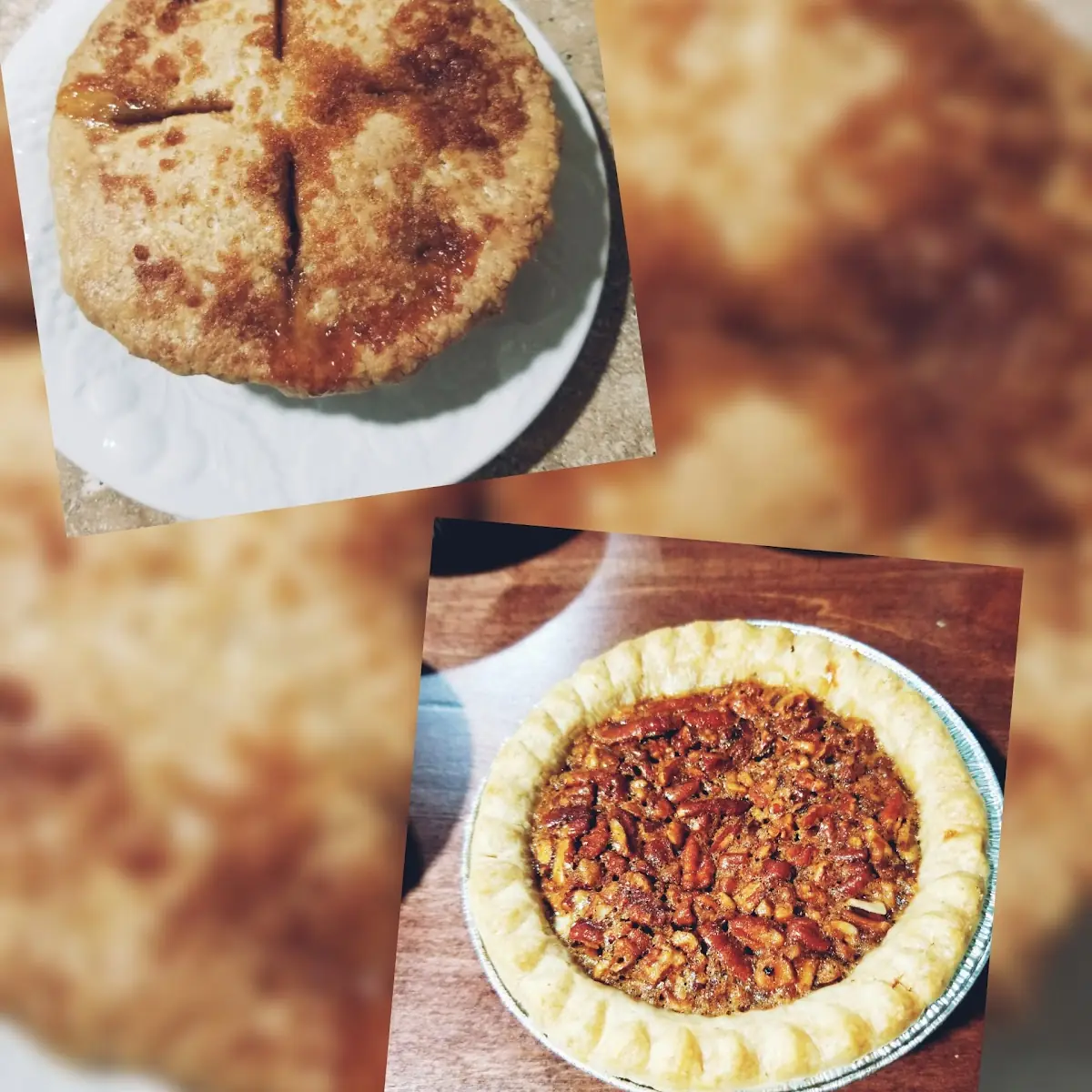 Fresh Homemade Apple Pie and Pecan Pie