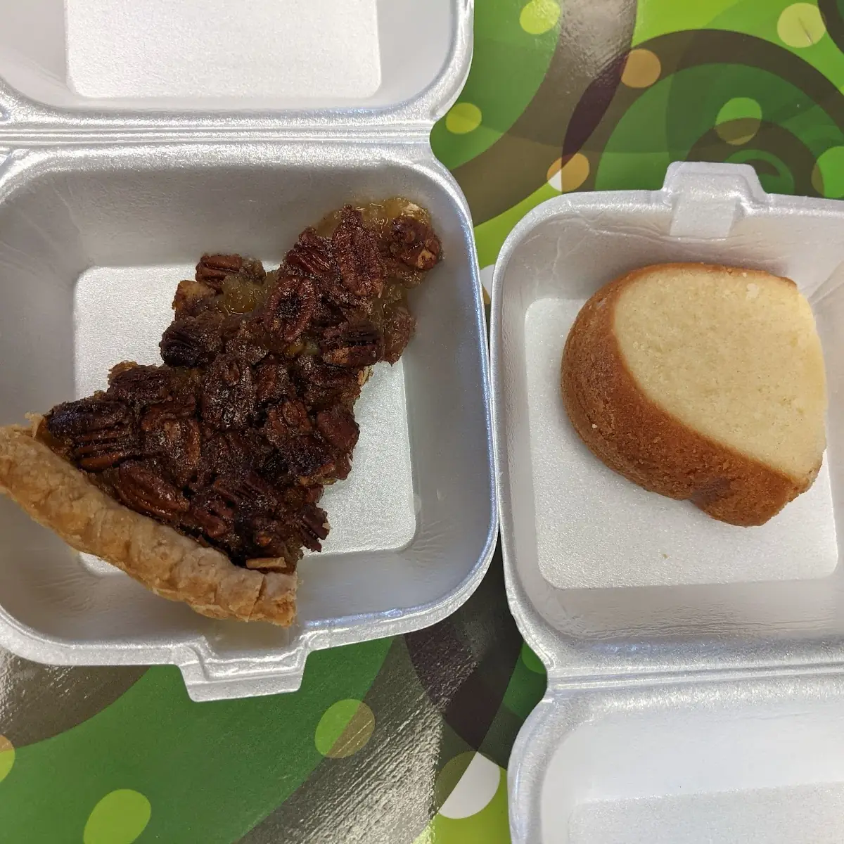 Pecan Pie and Pound Cake Slice