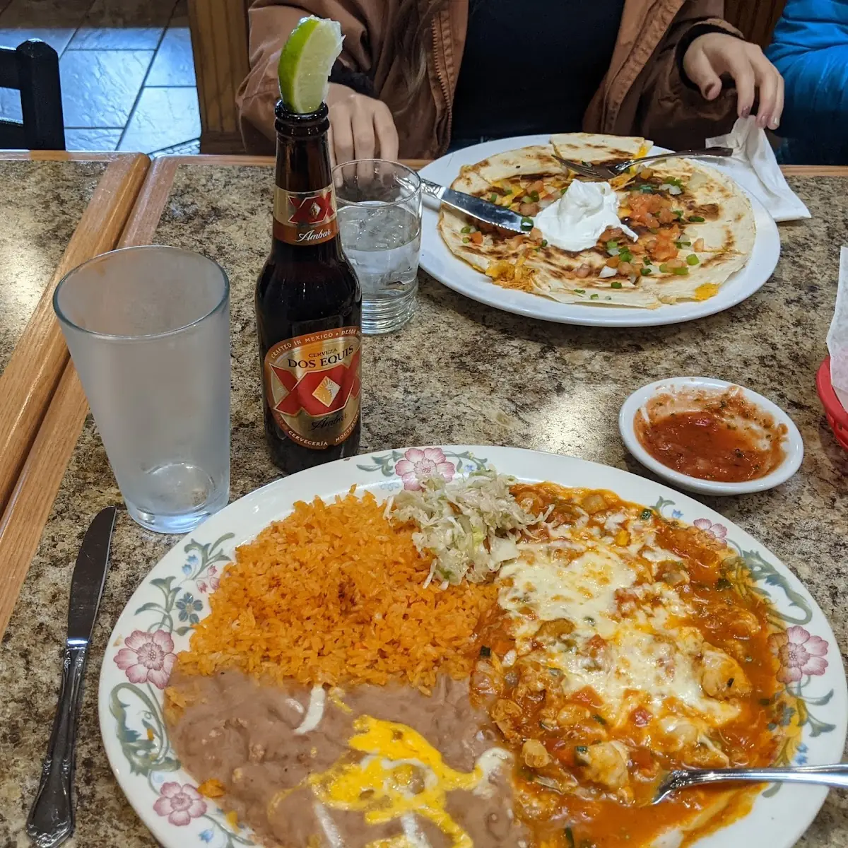 Beef Burrito with Rice and Beans
