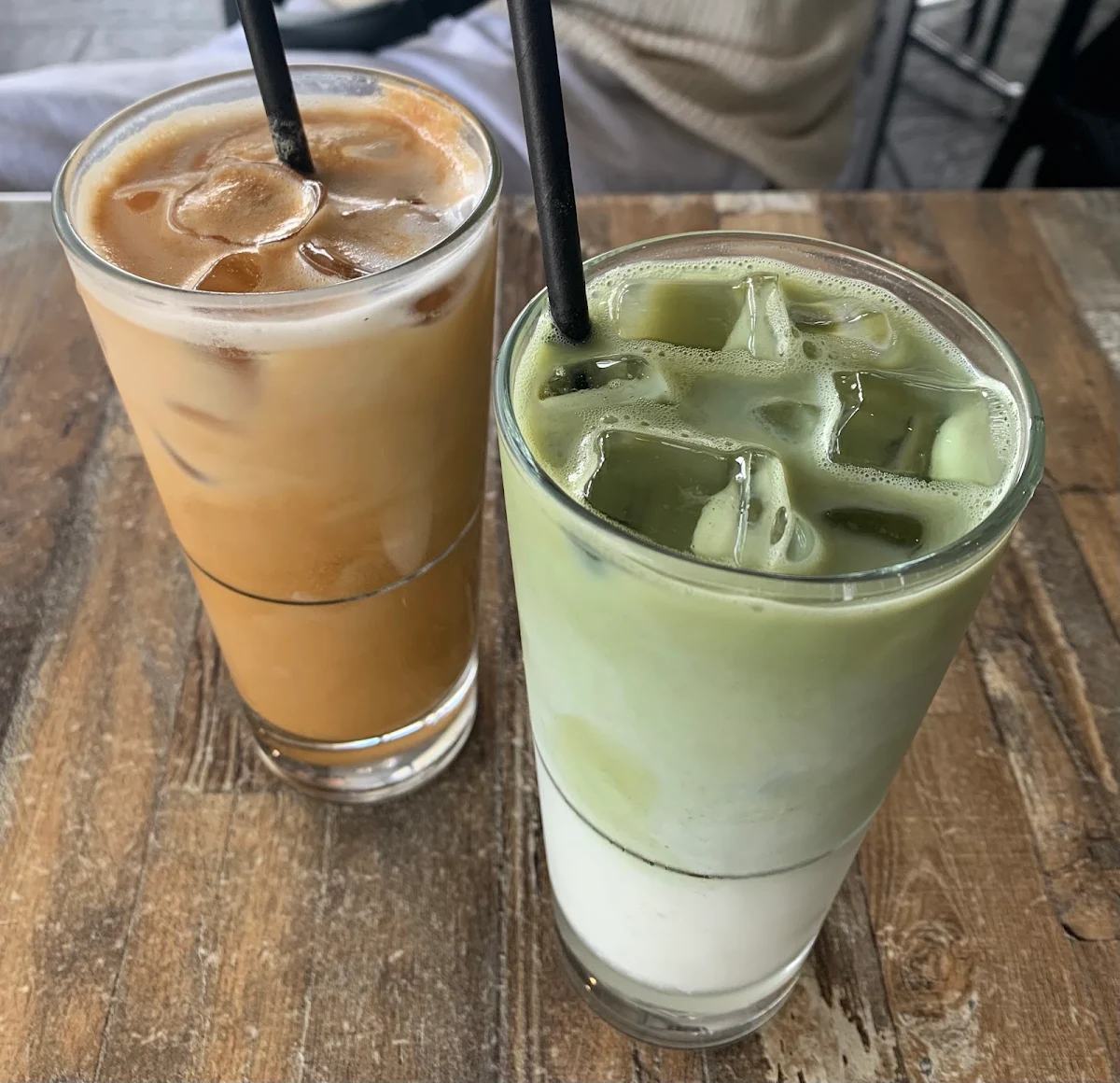 Iced Matcha Latte, Daark Espresso