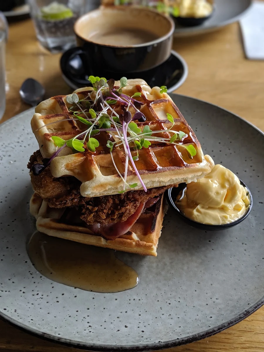 Southern-Fried Chicken and Waffles, Daark Espresso