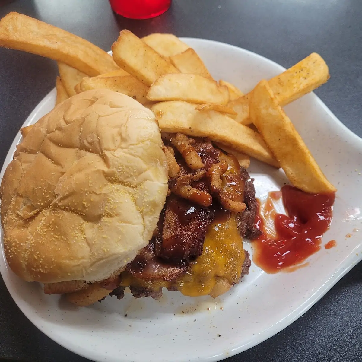 Bourbon Burger and Fries