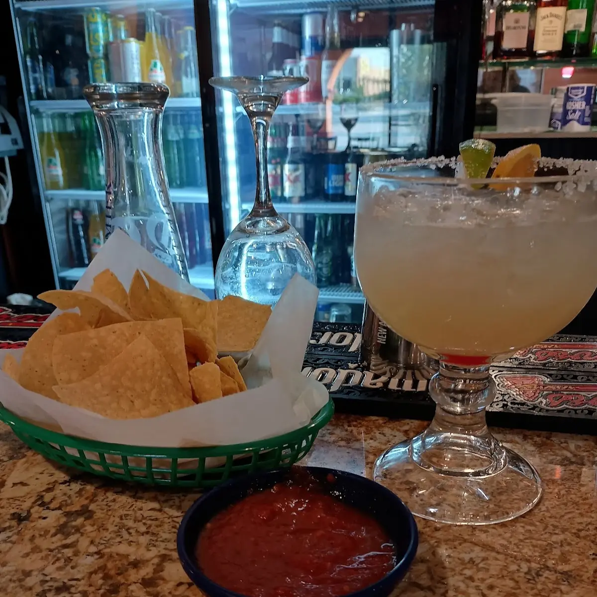 Chips & Salsa and a Jumbo Margarita