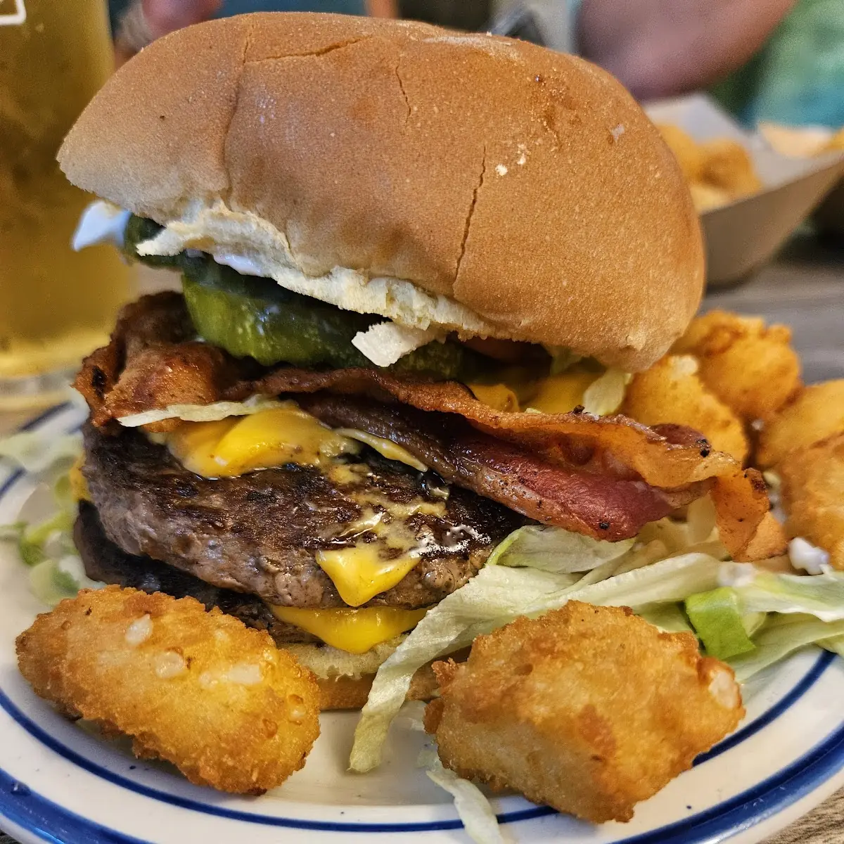 Grilled Cheese Shrimp Meal Cheeseburger