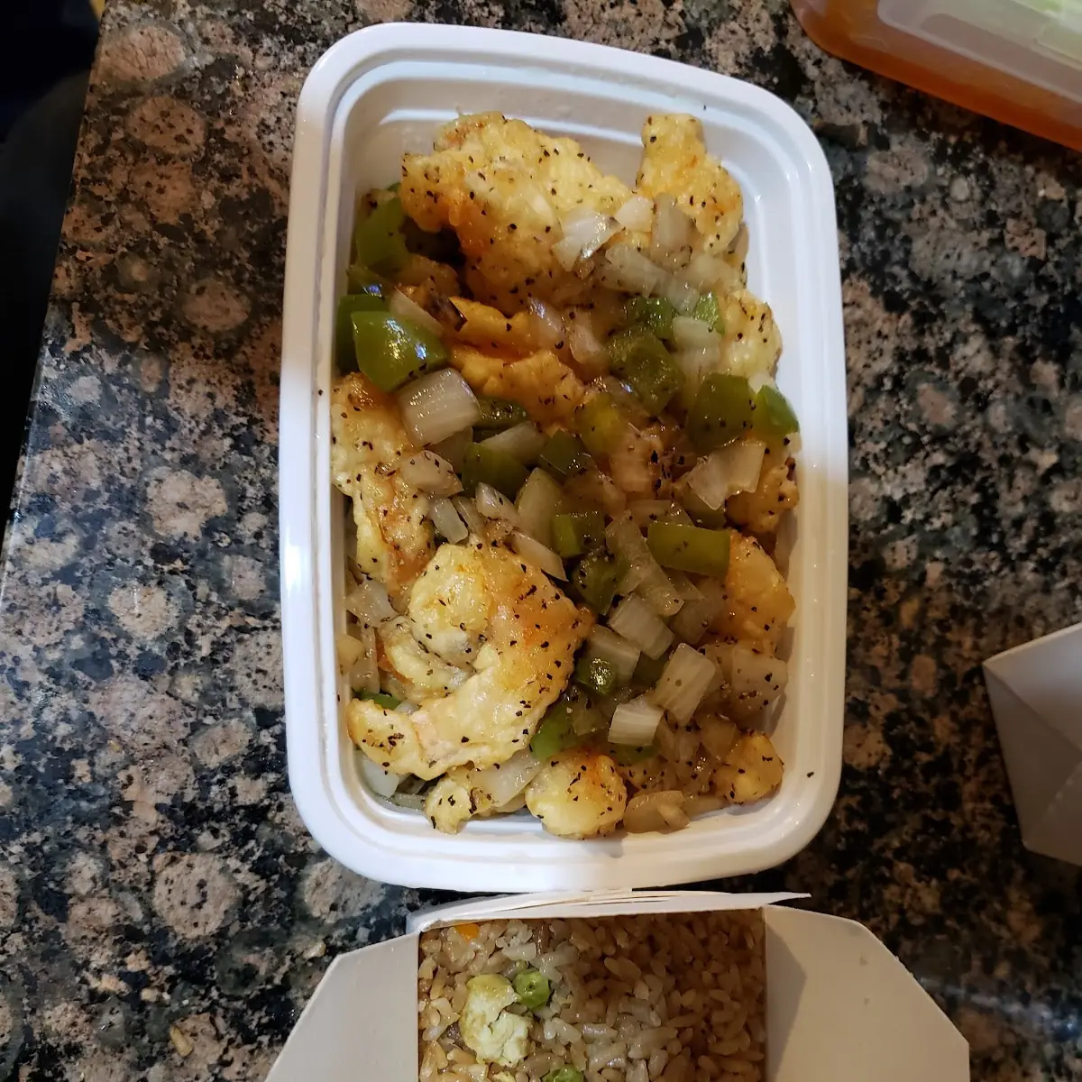 Pepper Shrimp with Fried Rice