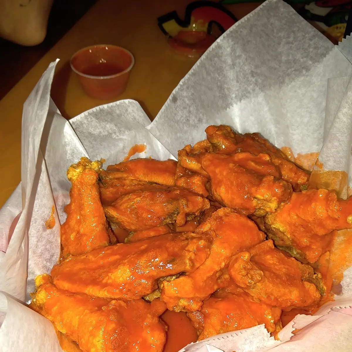 Bone in Wings with Hot Sauce