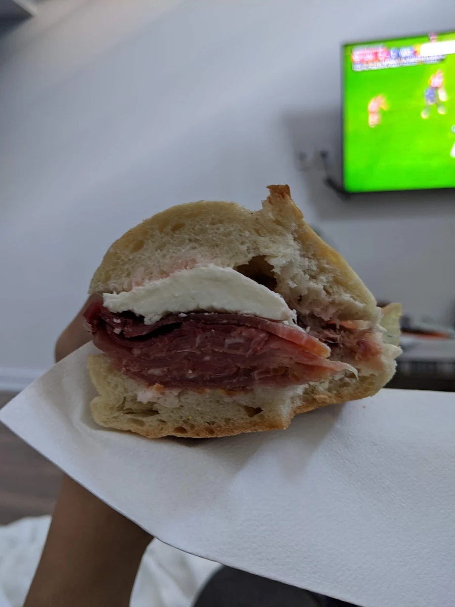 Prosciutto and Mozzarella Sandwich