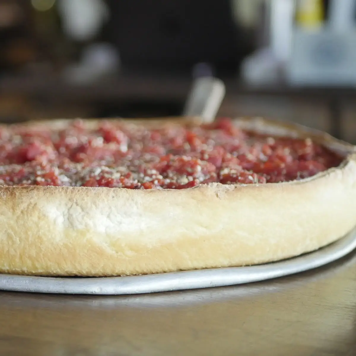 Chicago Style Pan Cheese Pizza