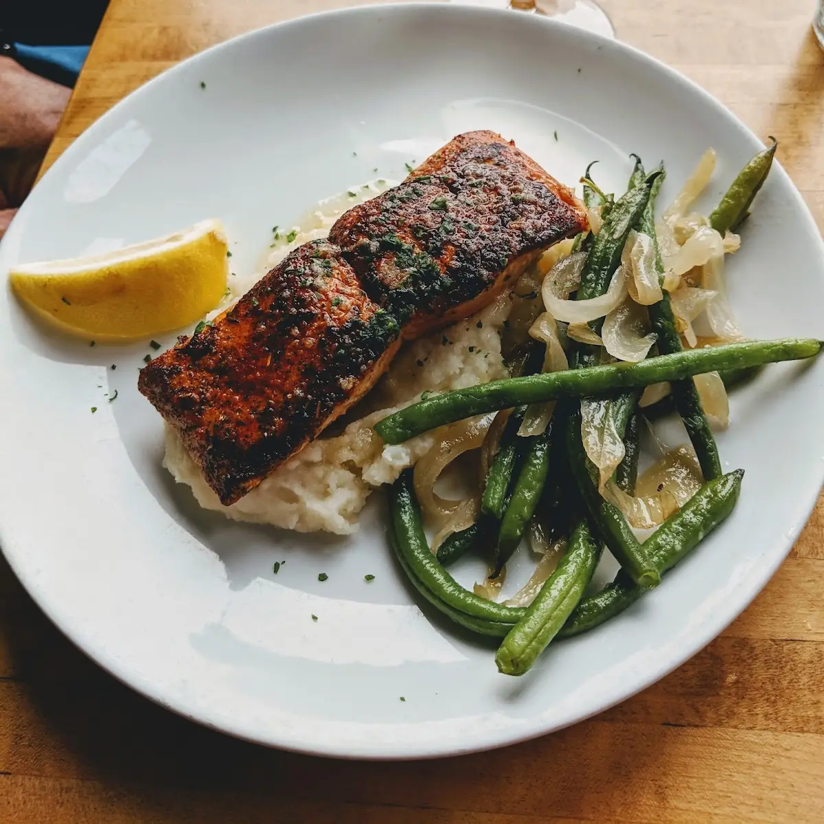 Char Broiled Halibut Filet Mashed Potatoes