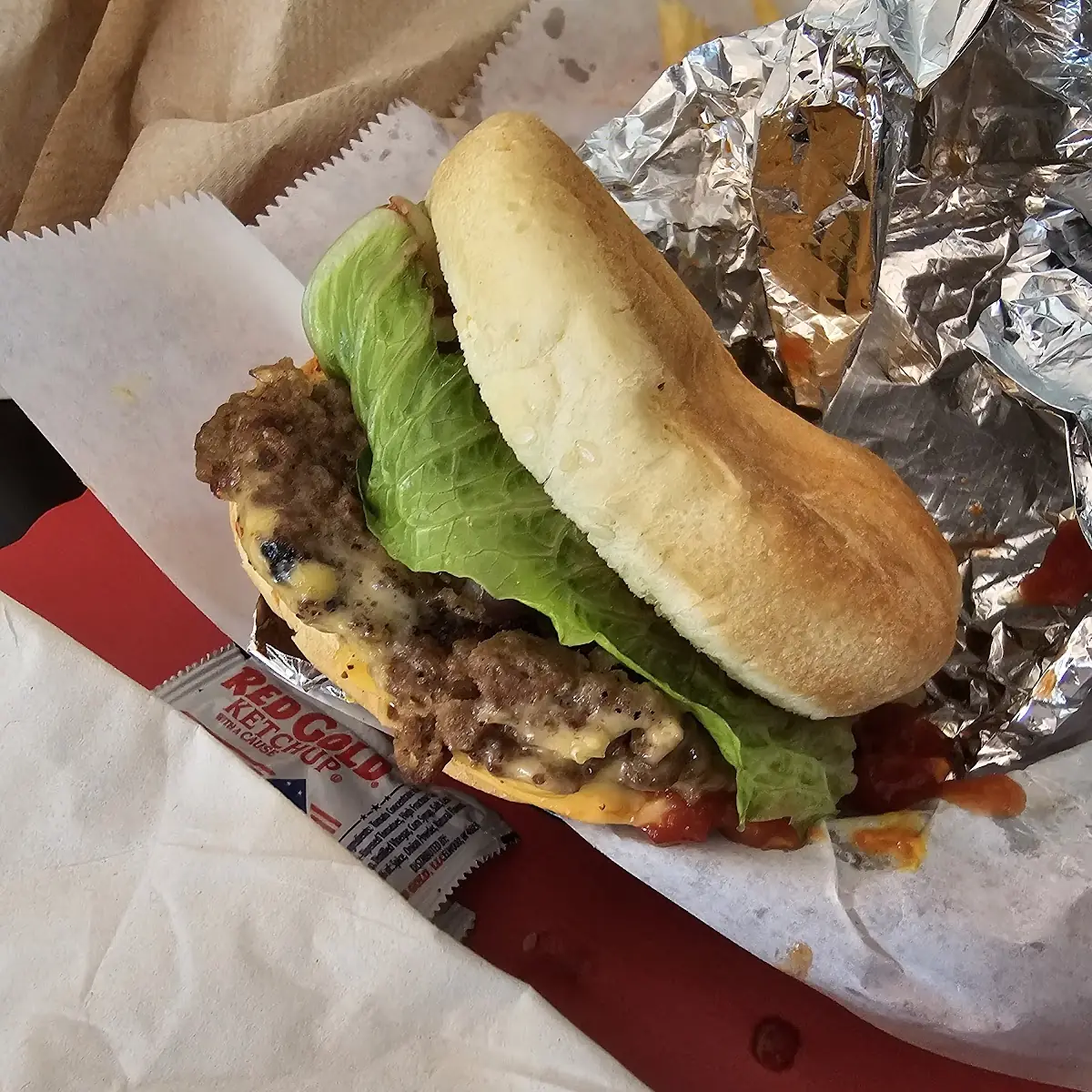 Cheese Burger and Fries