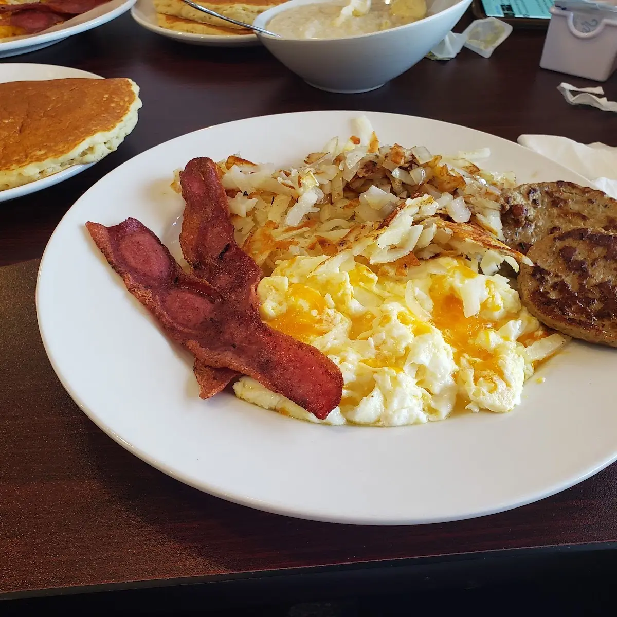 2 Eggs Bacon and Fresh Hash Browns