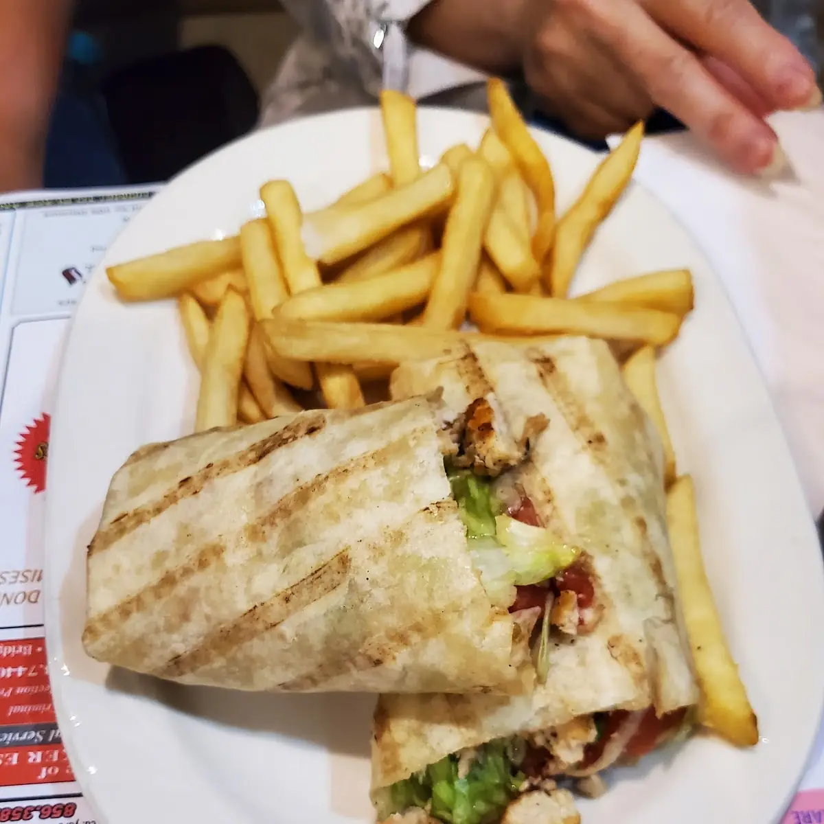 Chicken Caesar Wrap with Fries
