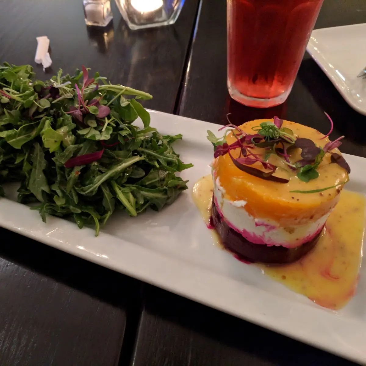 Beets Goatcheese & Butternut Squash Tarrine