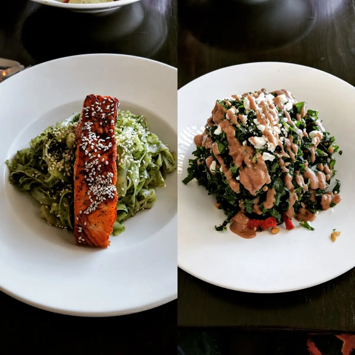 Cilantro Noodles & Seared Salmon