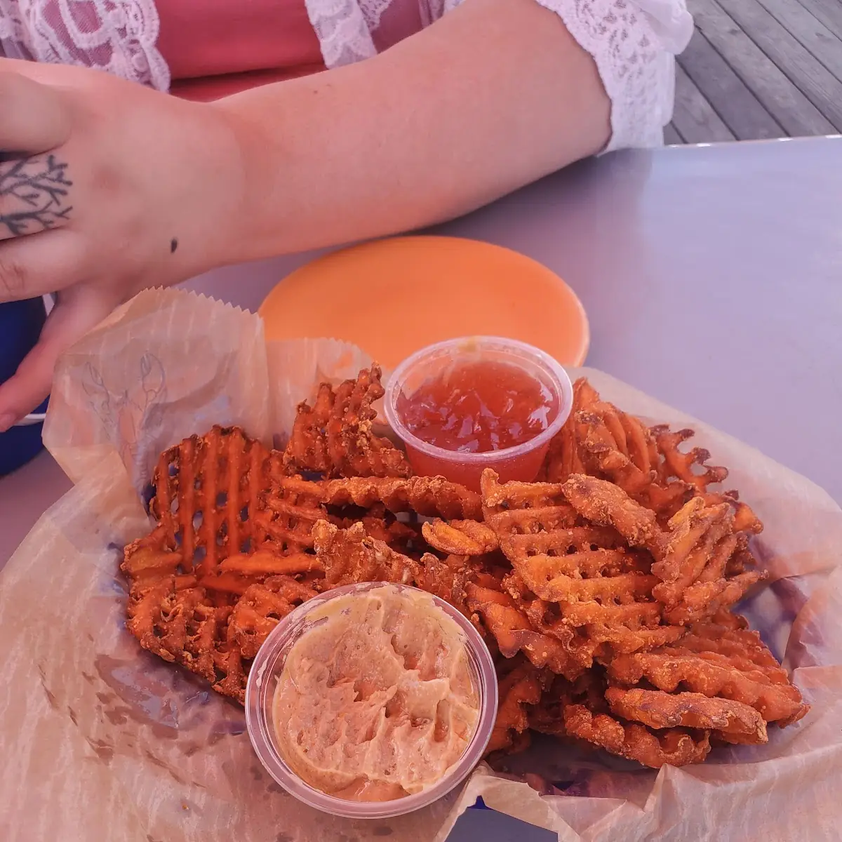 Sweet Potato Fries with PB&J