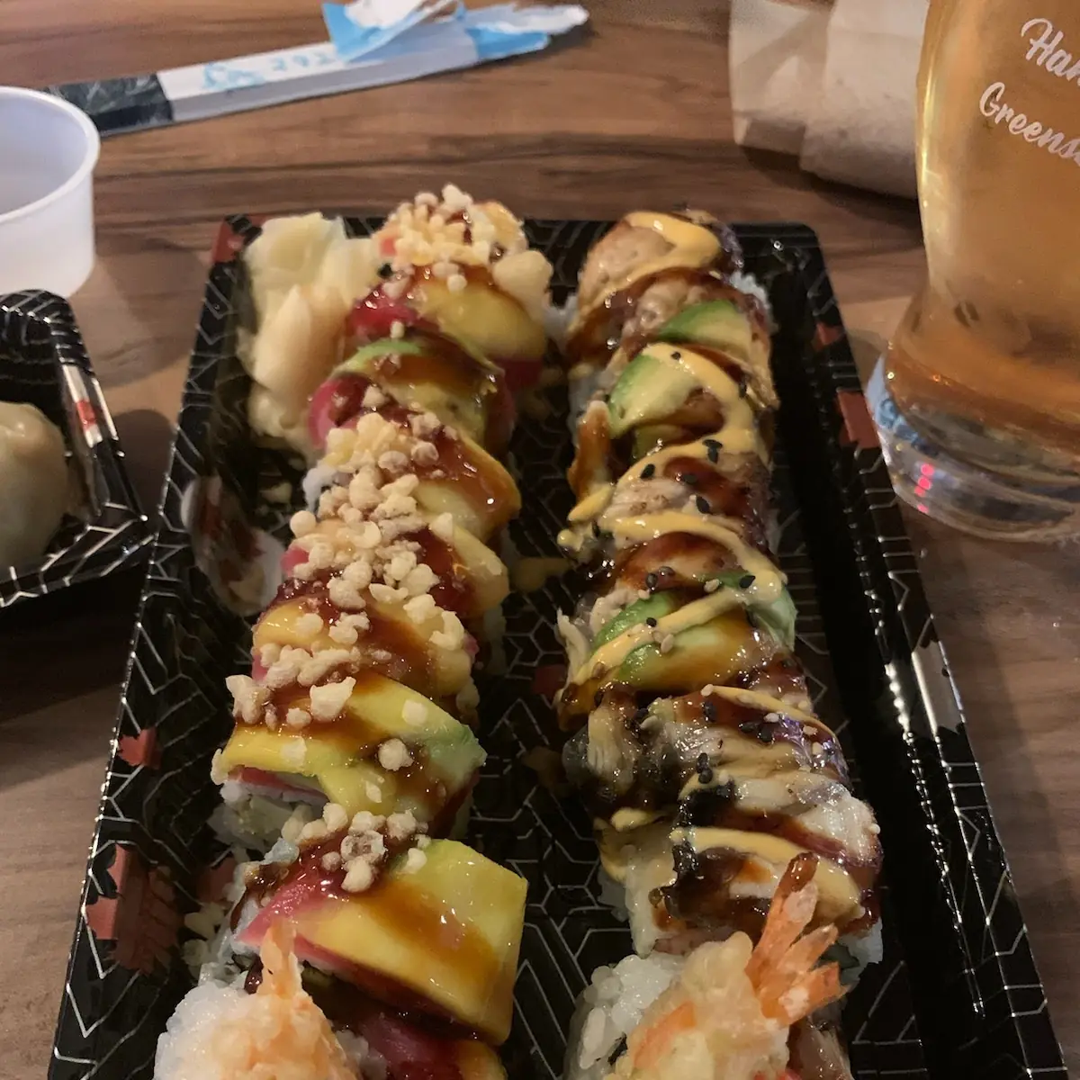 Hawaii Roll and Dragon Roll