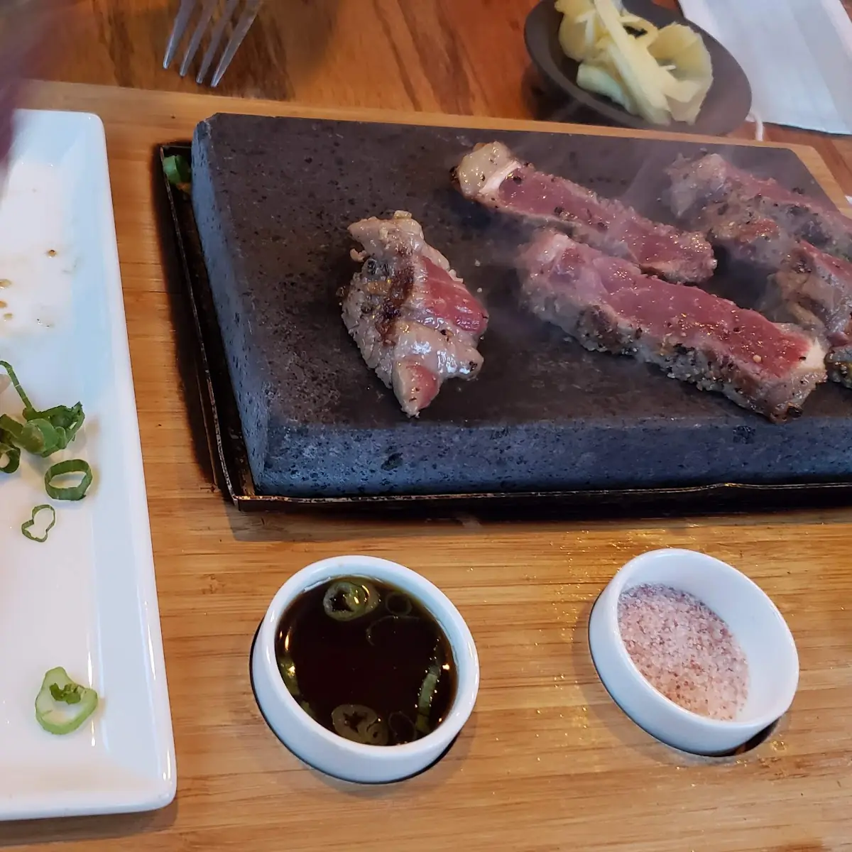 Premium Aged Angus Steak on Stone