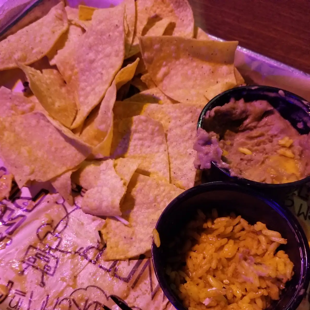 Rice Refried Beans & Chips
