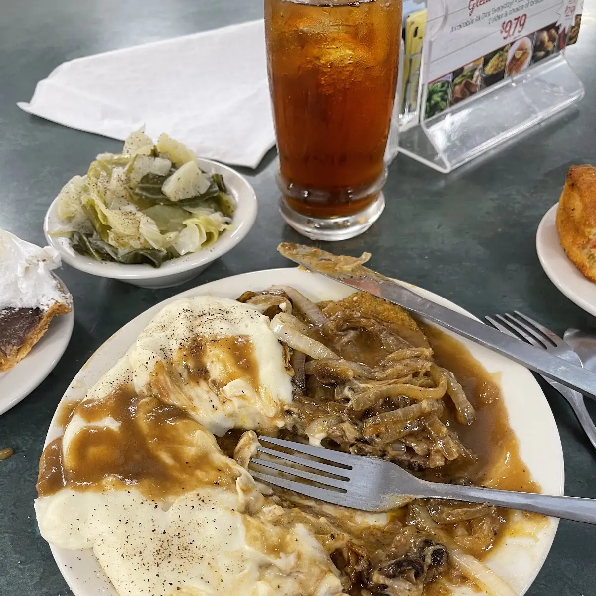Liver & Onions with Mashed Potatoes and Gravy