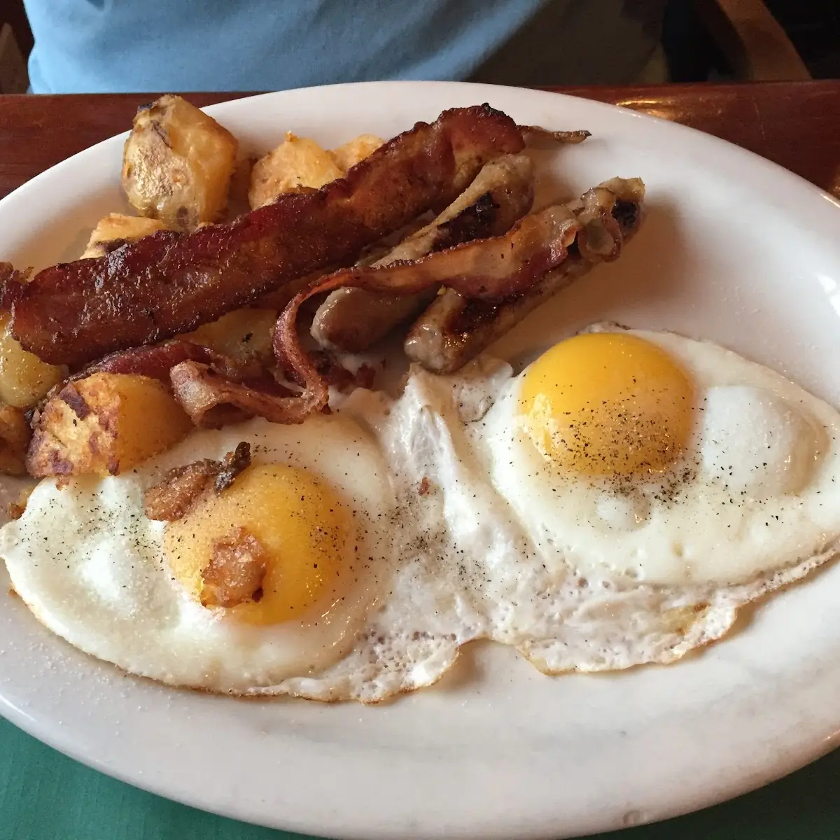 Fried Eggs and Crispy Bacon
