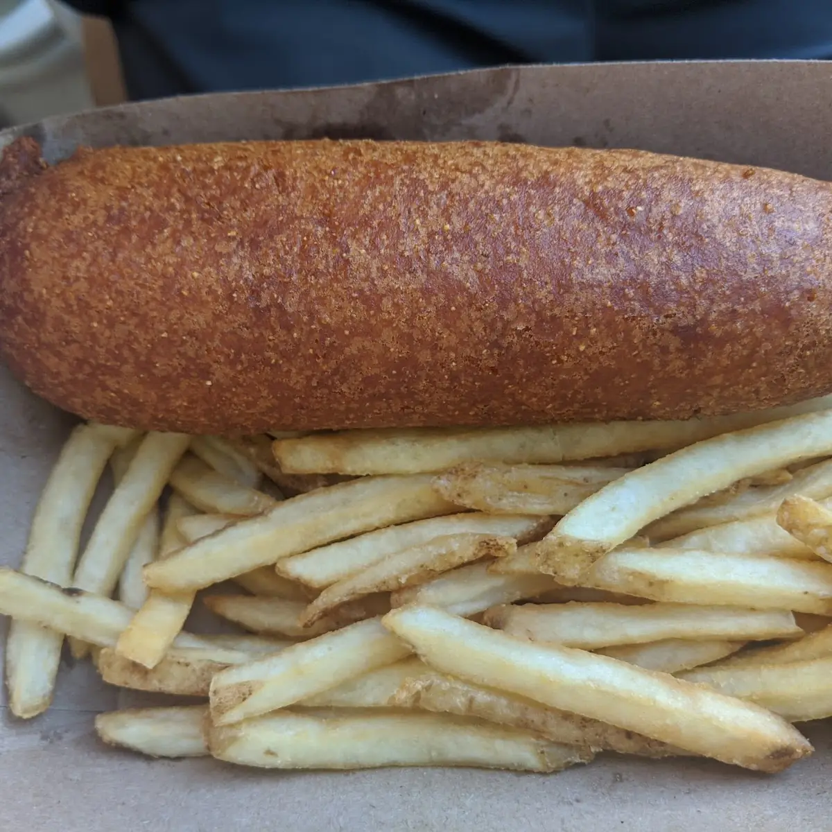 Corn Dog and Fries