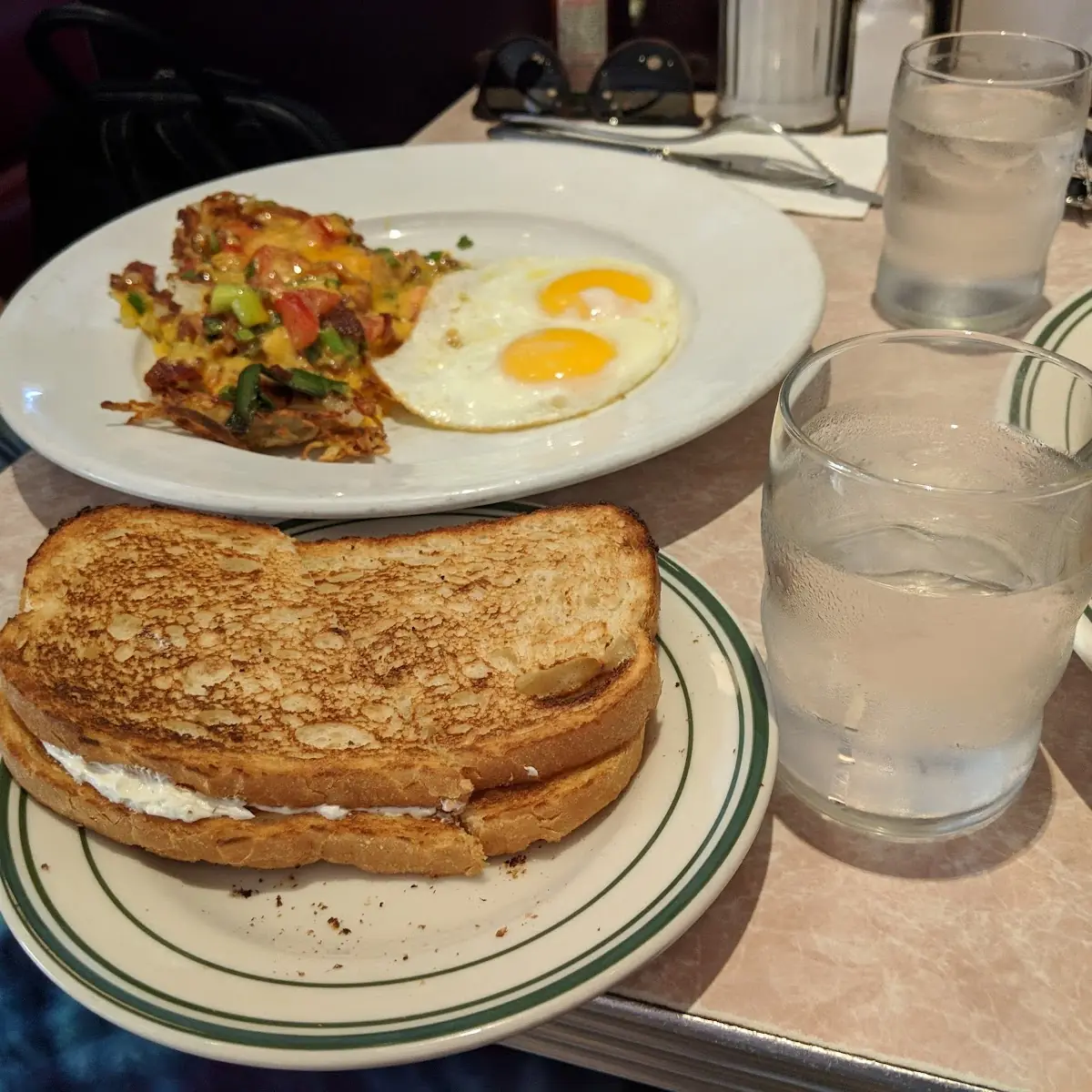 Hash Brown Pie with Two Eggs Any Style