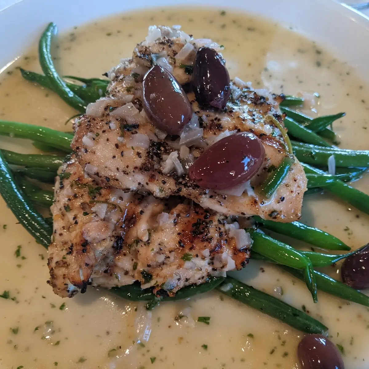 Grilled Chicken with Green Beans