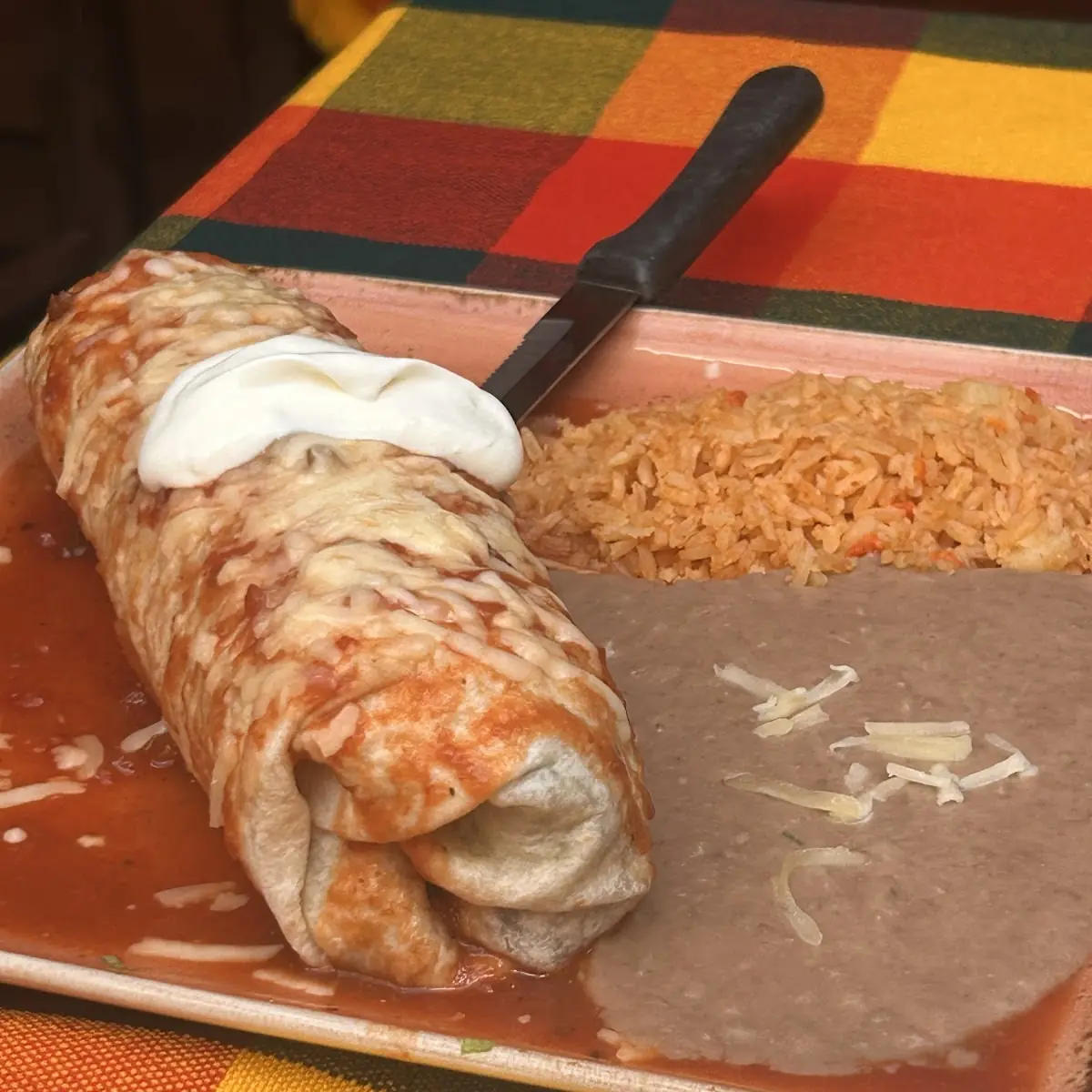 Burrito with Sour Cream Sauce