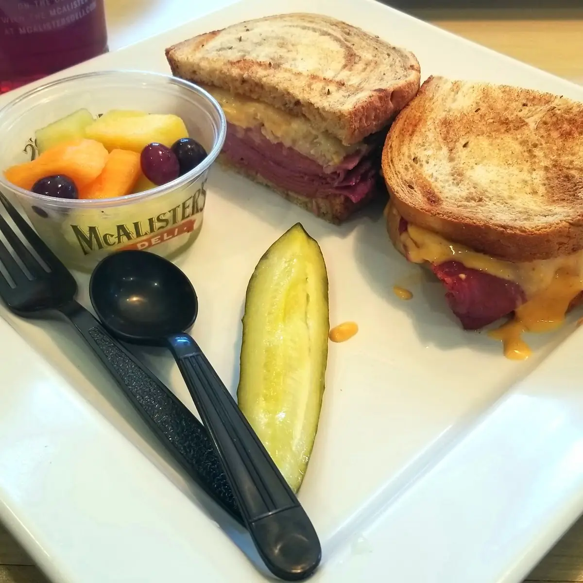 Reuben Sandwich with Fresh Fruit Cup