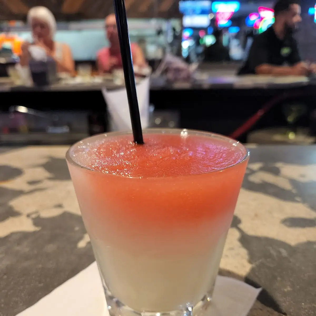 Half Regular Half Strawberry Frozen Margarita