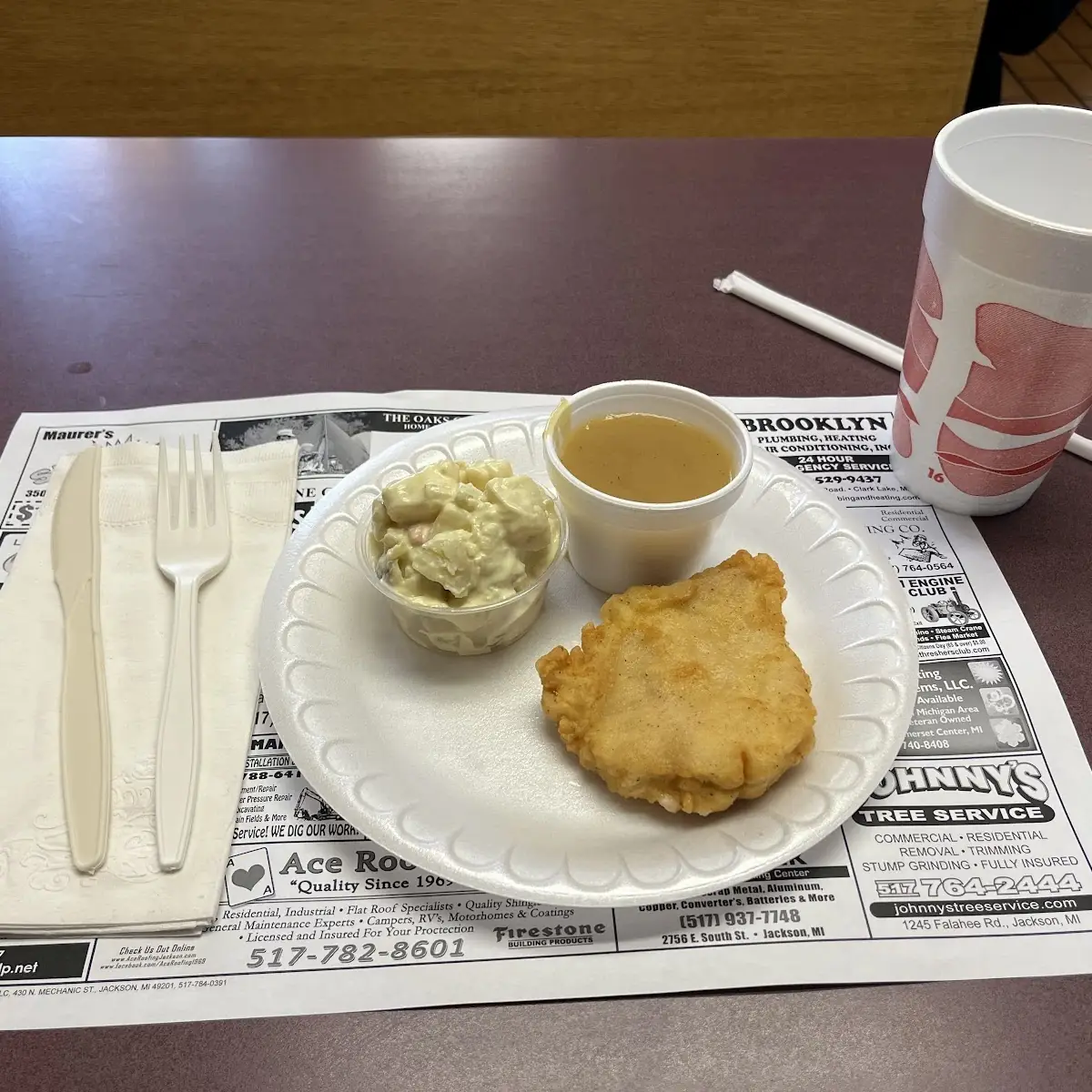 Chicken Cutlet with Potato Salad