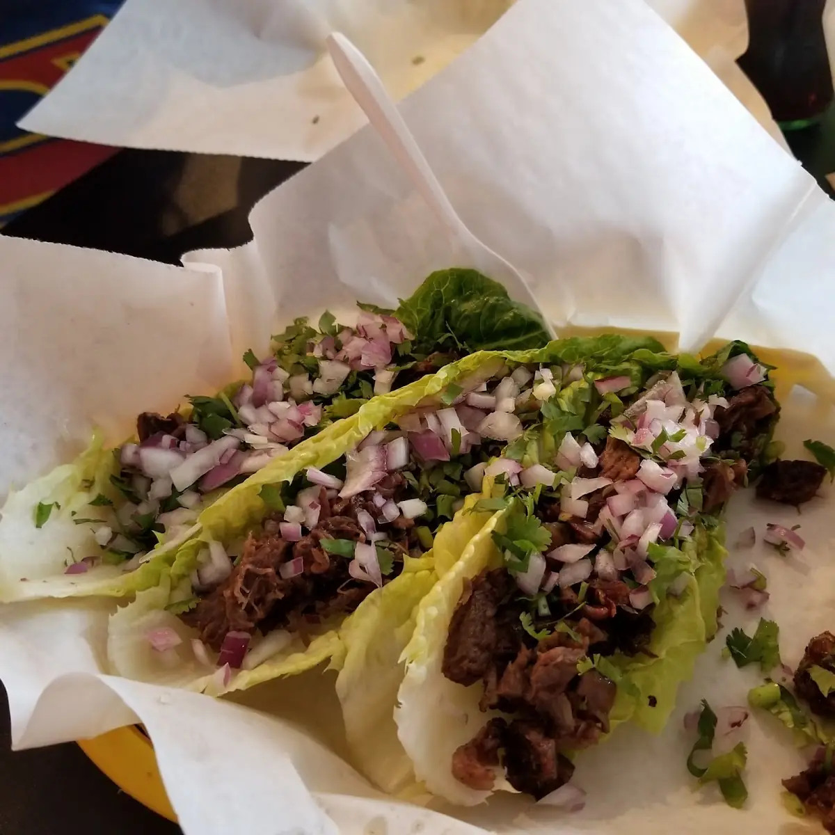 Tacos Verde with Pulled Beef Meat