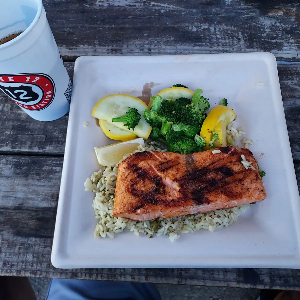 Grilled Salmon and Rice Bowl