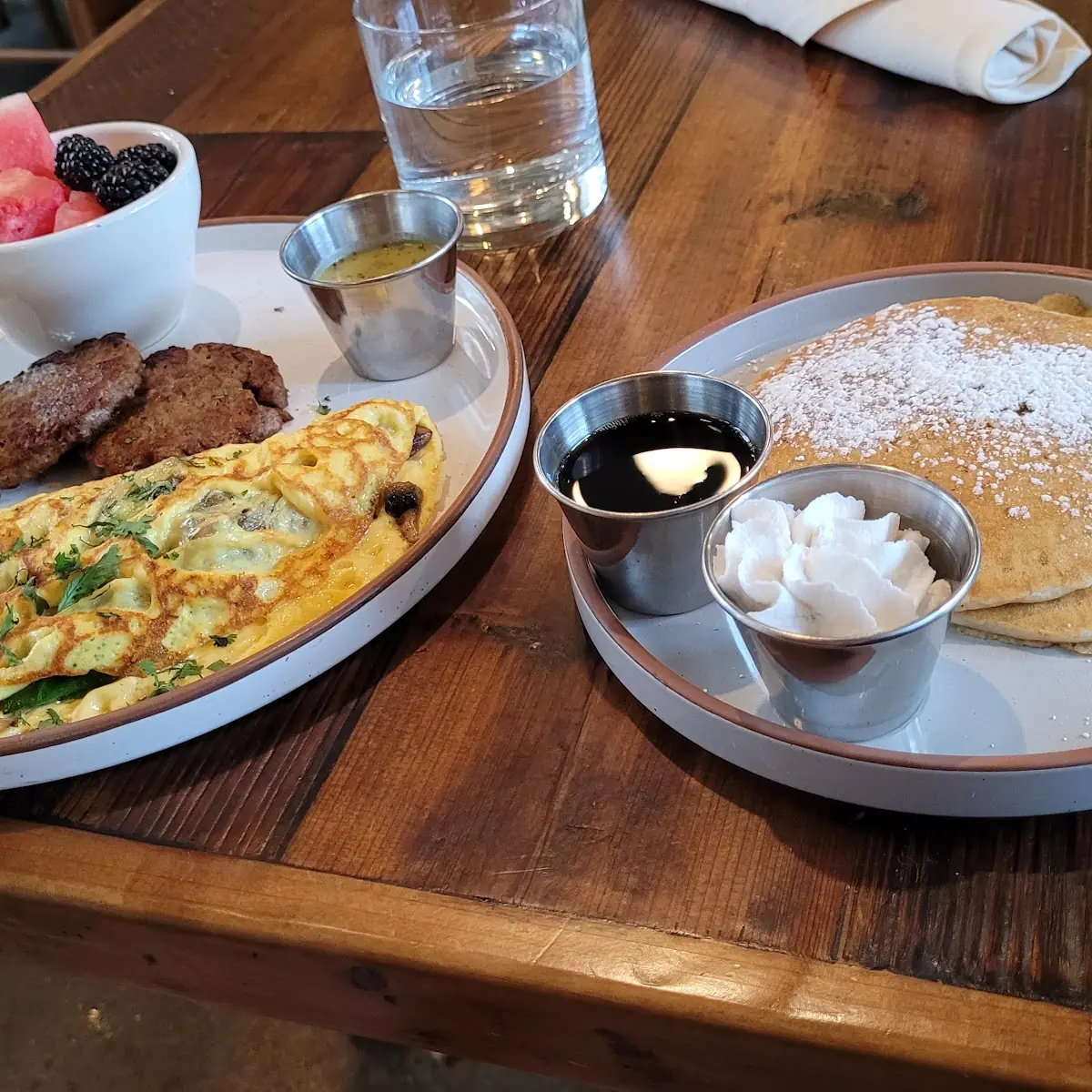 Vegan Omelet with Fresh Fruit