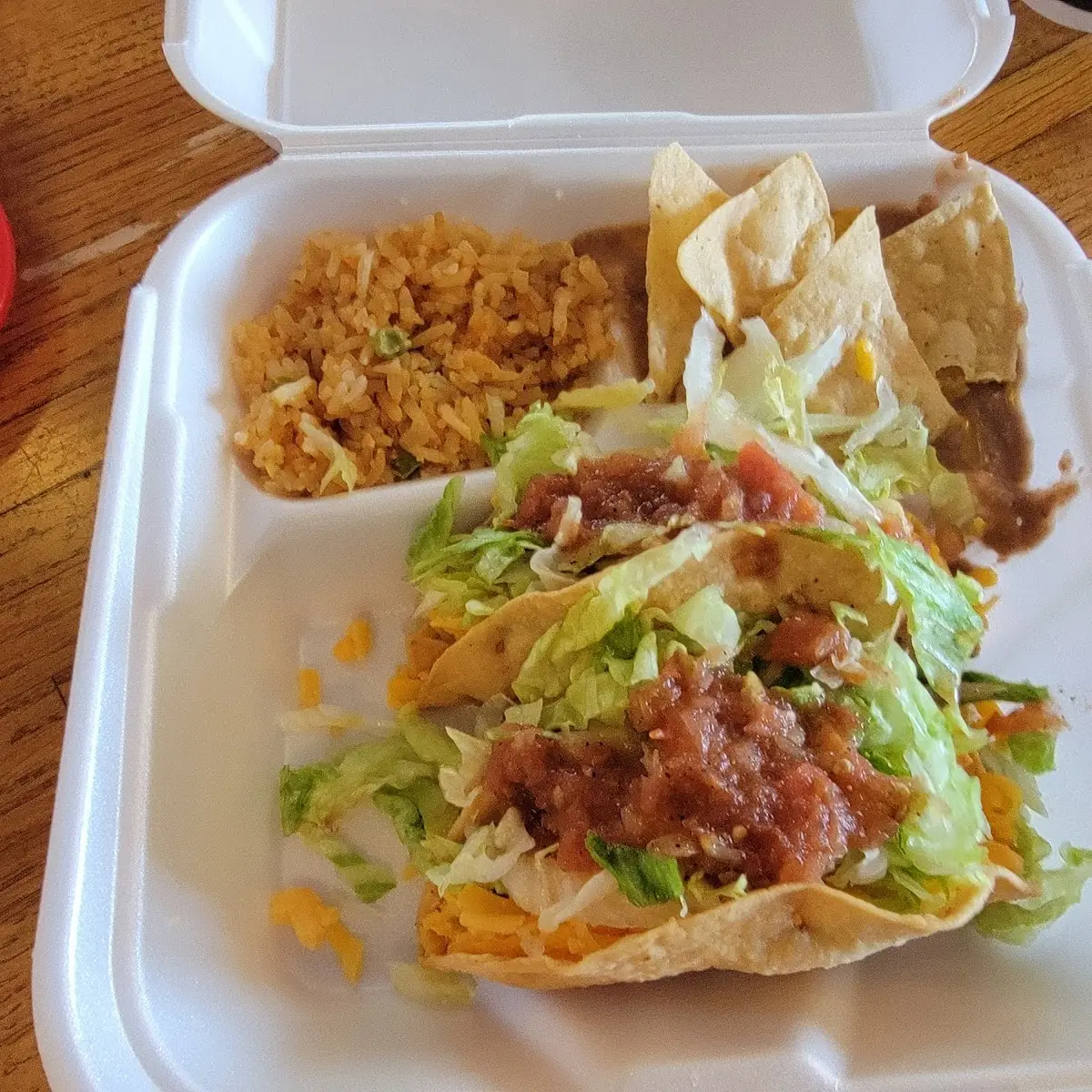 Two Hard Shell Shredded Beef Tacos Plate