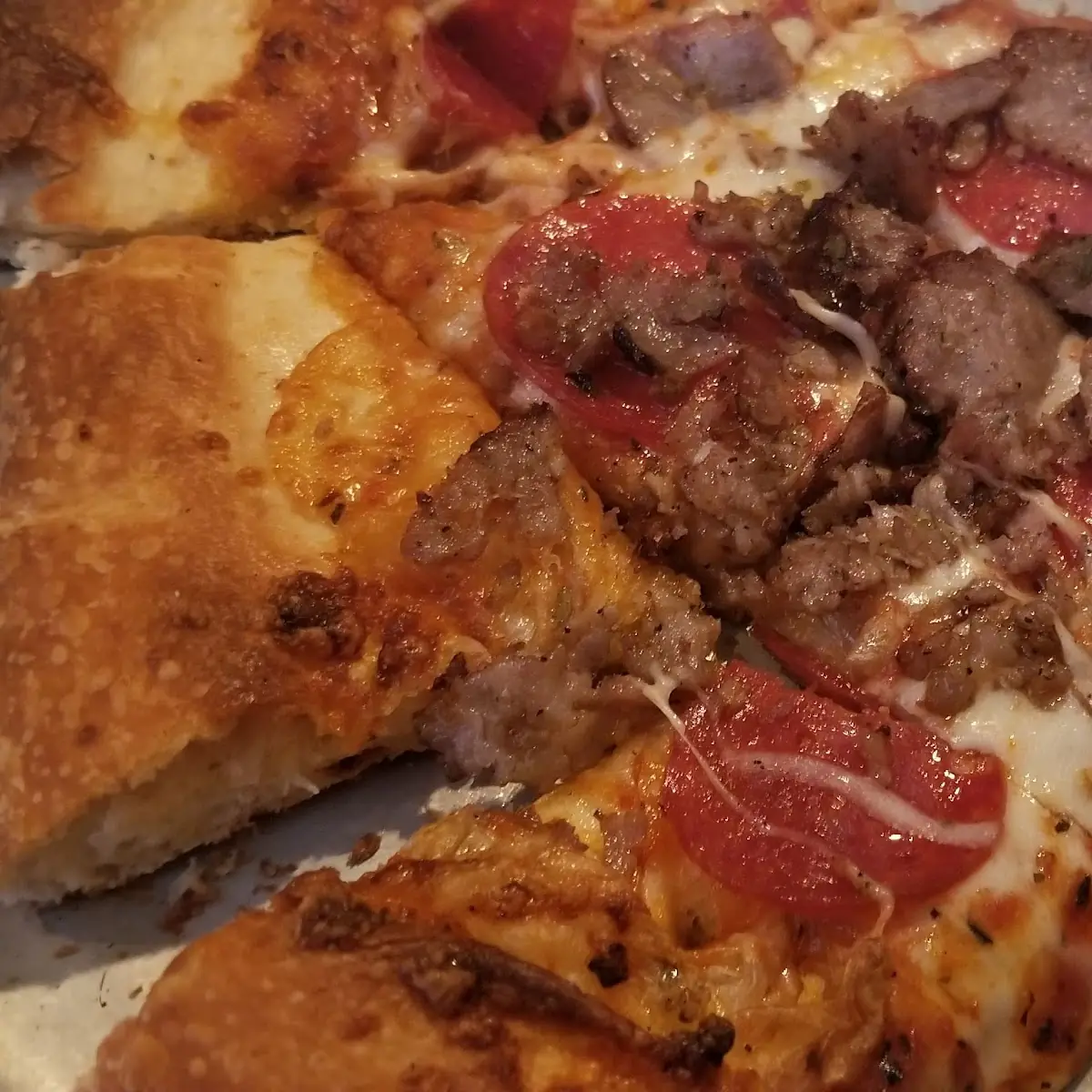 Pepperoni and Sausage Pizza