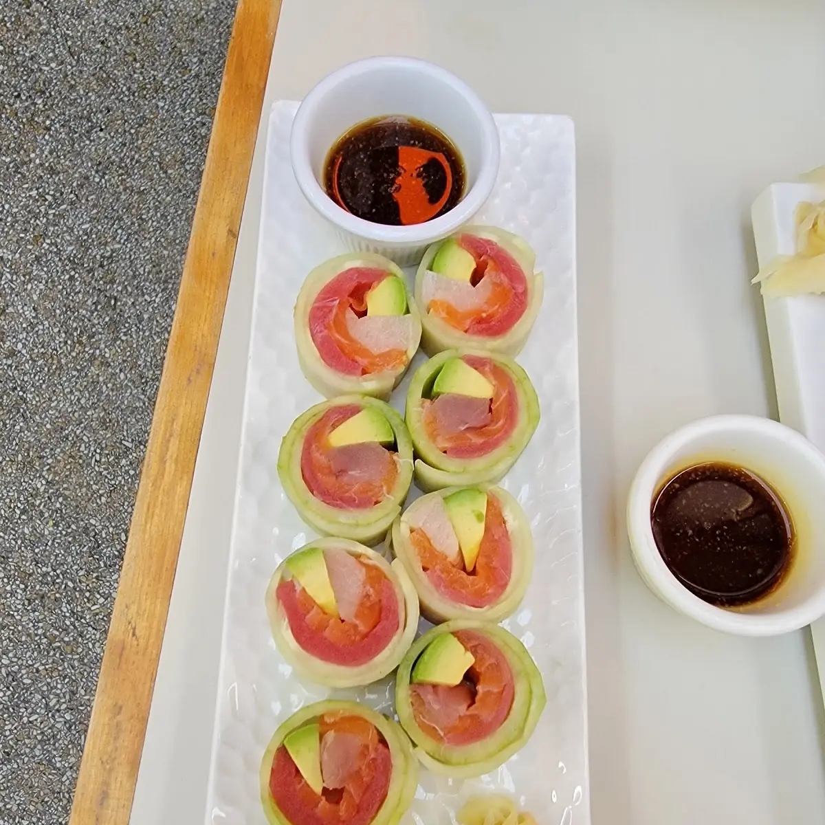 Sashimi Cucumber Roll