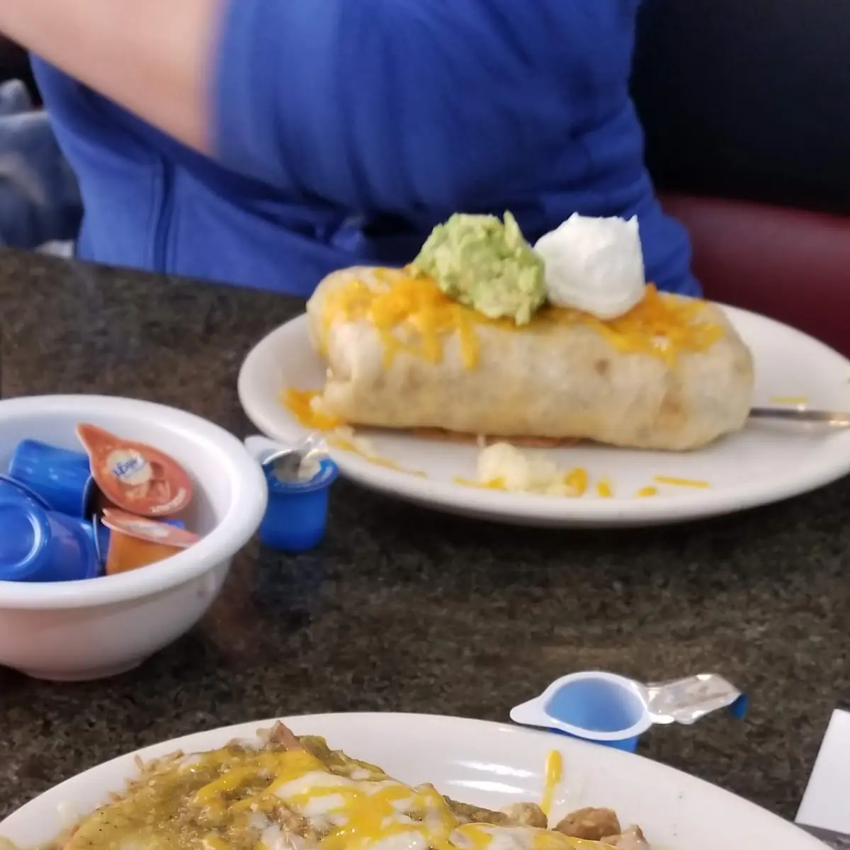 Breakfast Burrito What's Chile Verde on Top