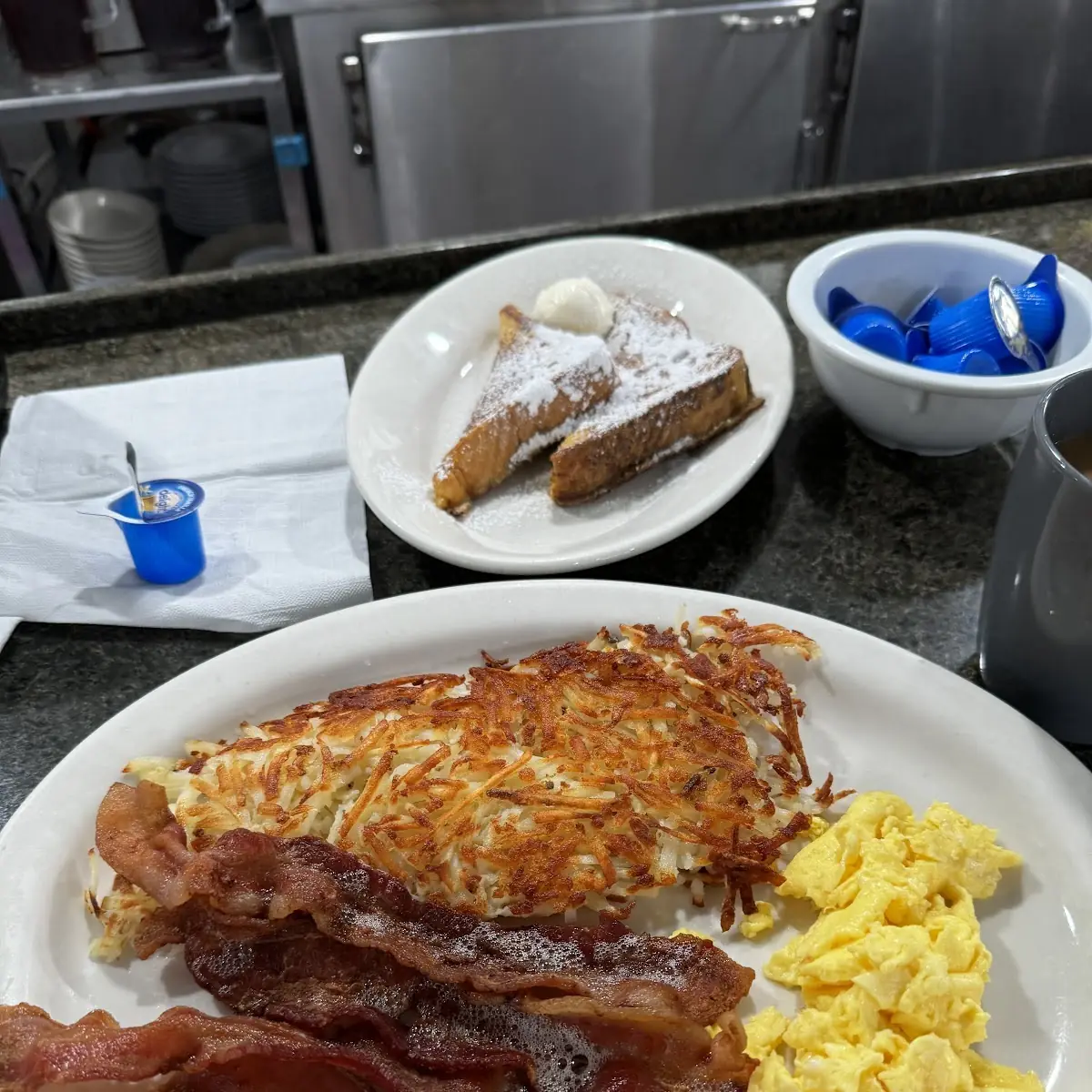 Short Stack Combo with Scrambled Eggs and Bacon