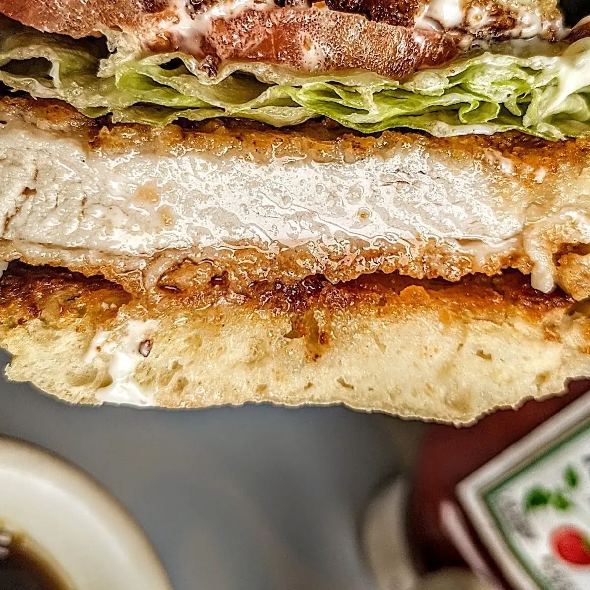 Dressed Deep Fried Chicken Sandwich