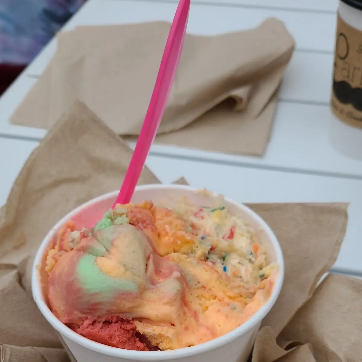 Rainbow Sherbet with Sugar Cookie Dough