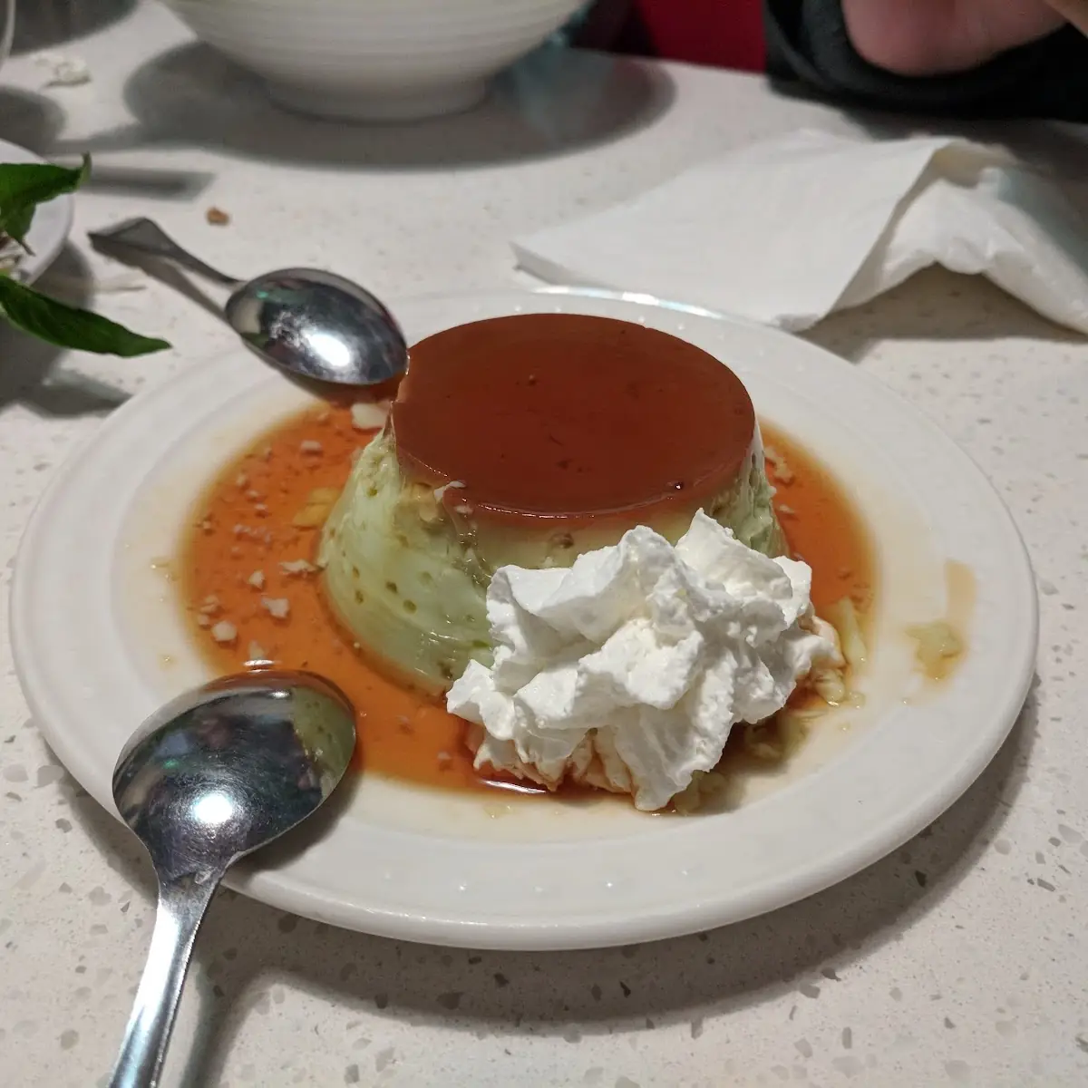 Pandan Caramel Flan