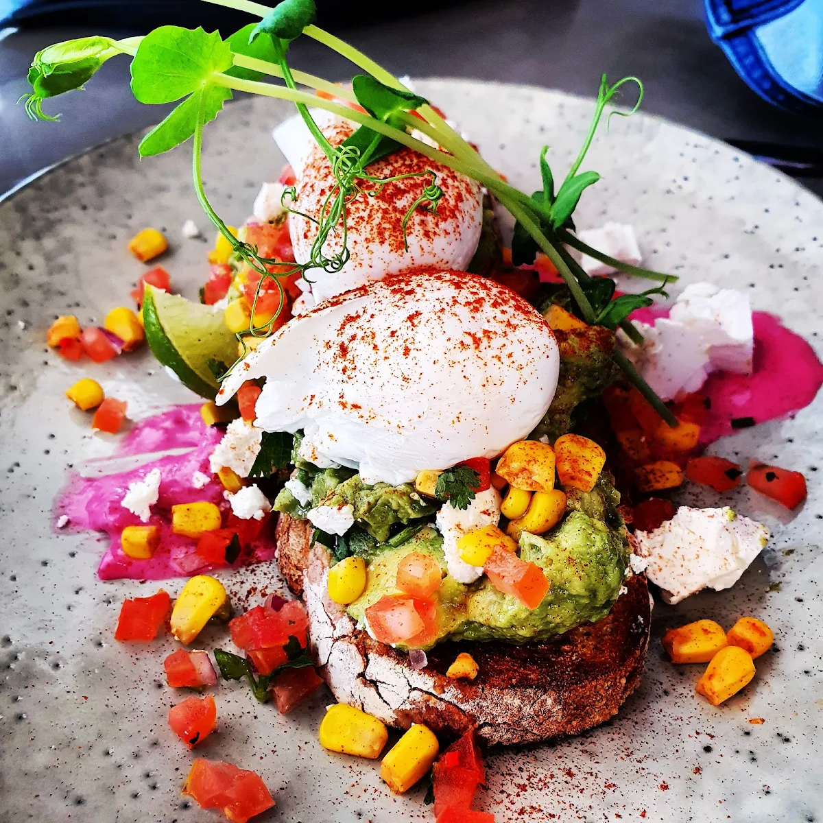 Savocado Mexican Salsa Poached GGSE, M & O Cafe