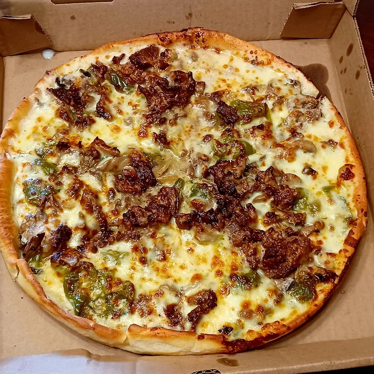 Philly Steak and Cheese Pizza