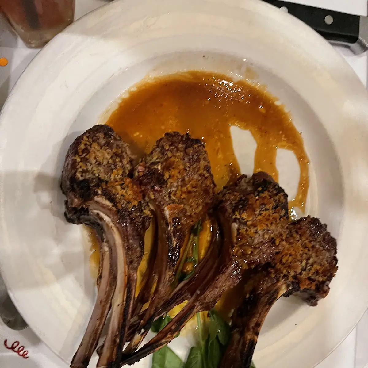 Crusted Lamb Chops with Sauce