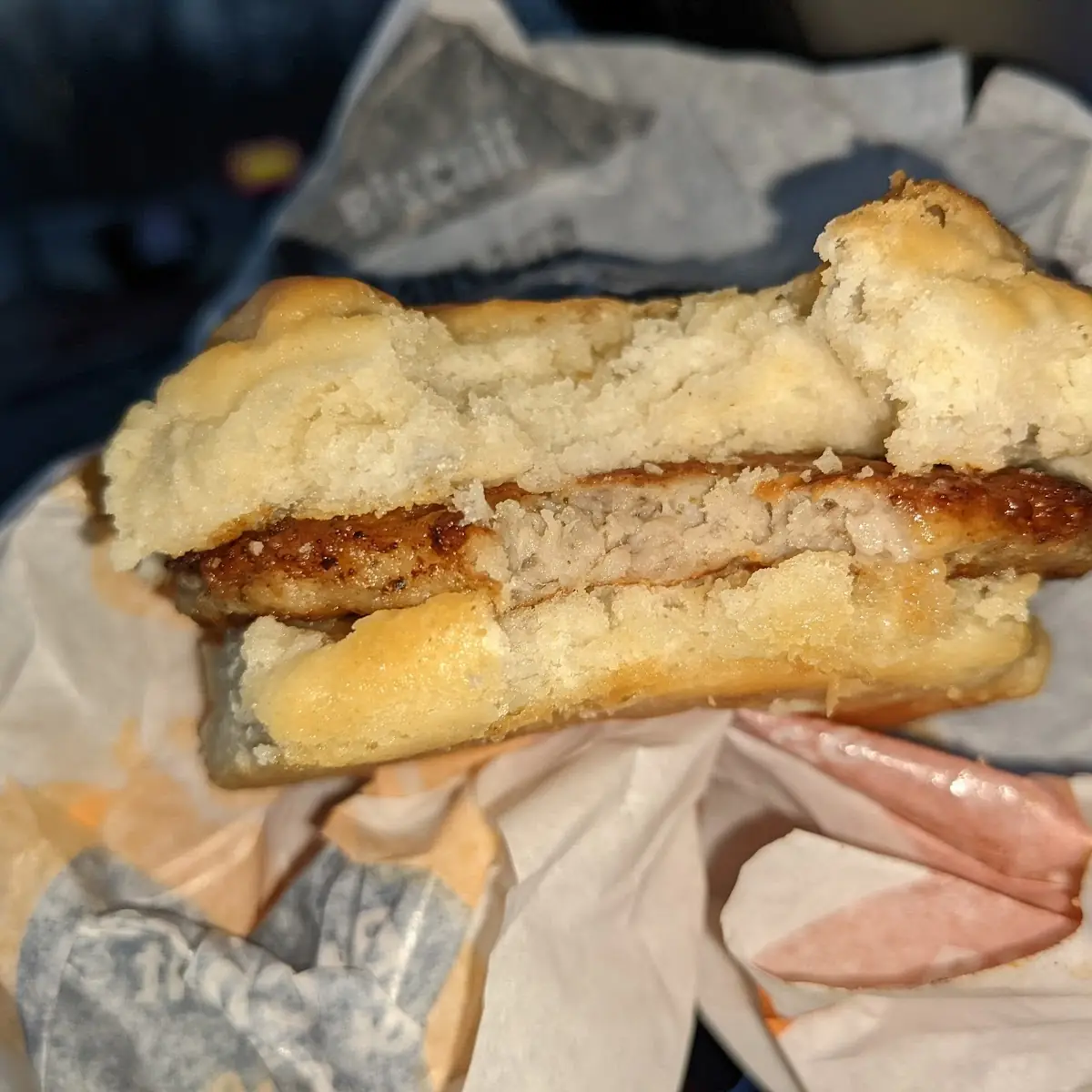 Sausage Biscuit Without Egg and Cheese